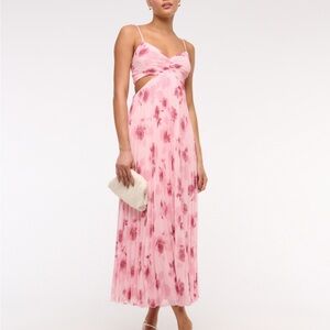 Elegant Pink Floral Dress